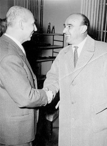 Con Paolo De Poli a Milano nel 1956